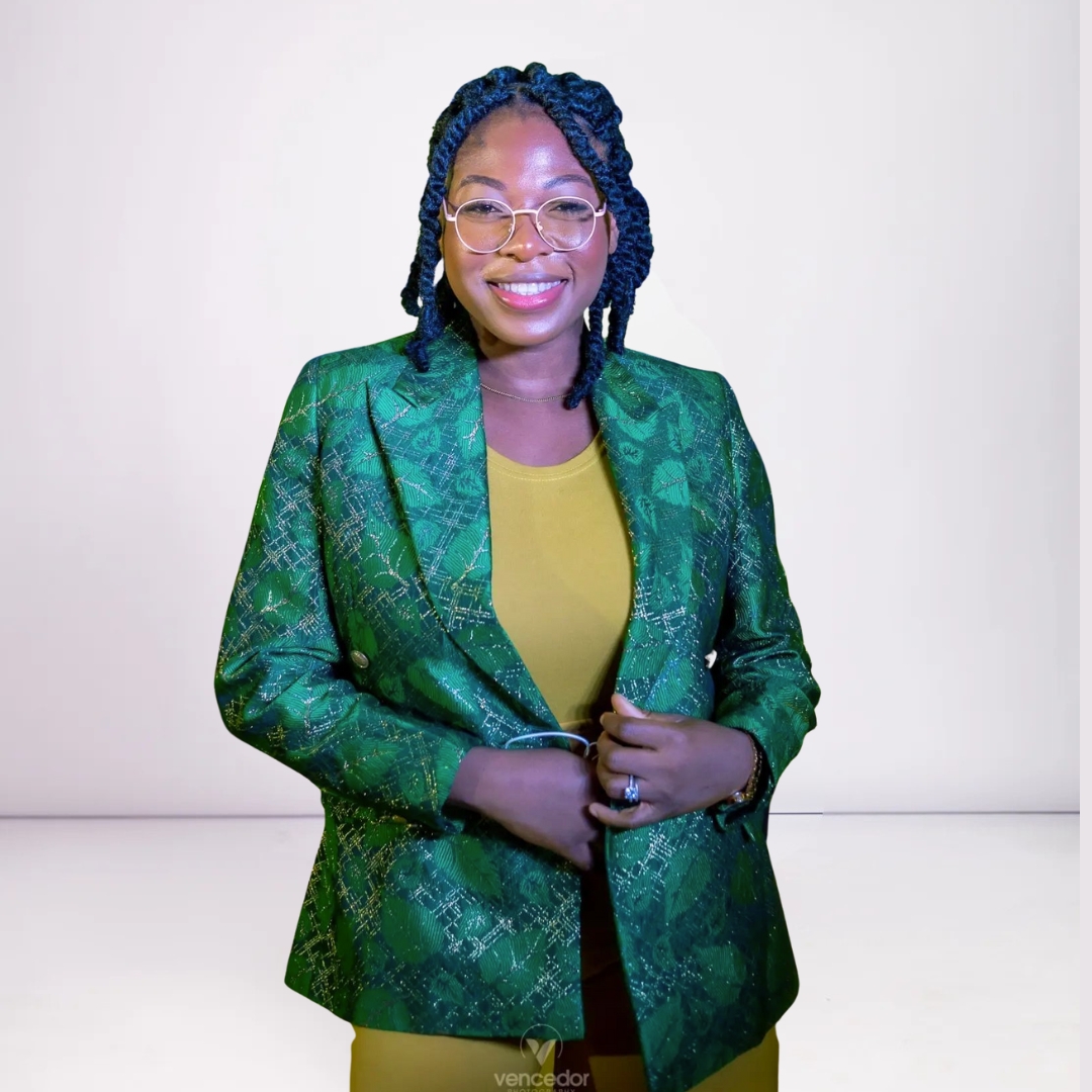 Emerald Geo Luxe Blazer & Mustard Palazzo Set